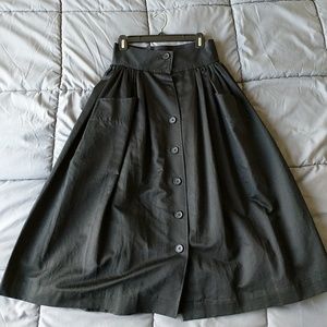 Black Vintage Style Midi Skirt - Body by Victoria